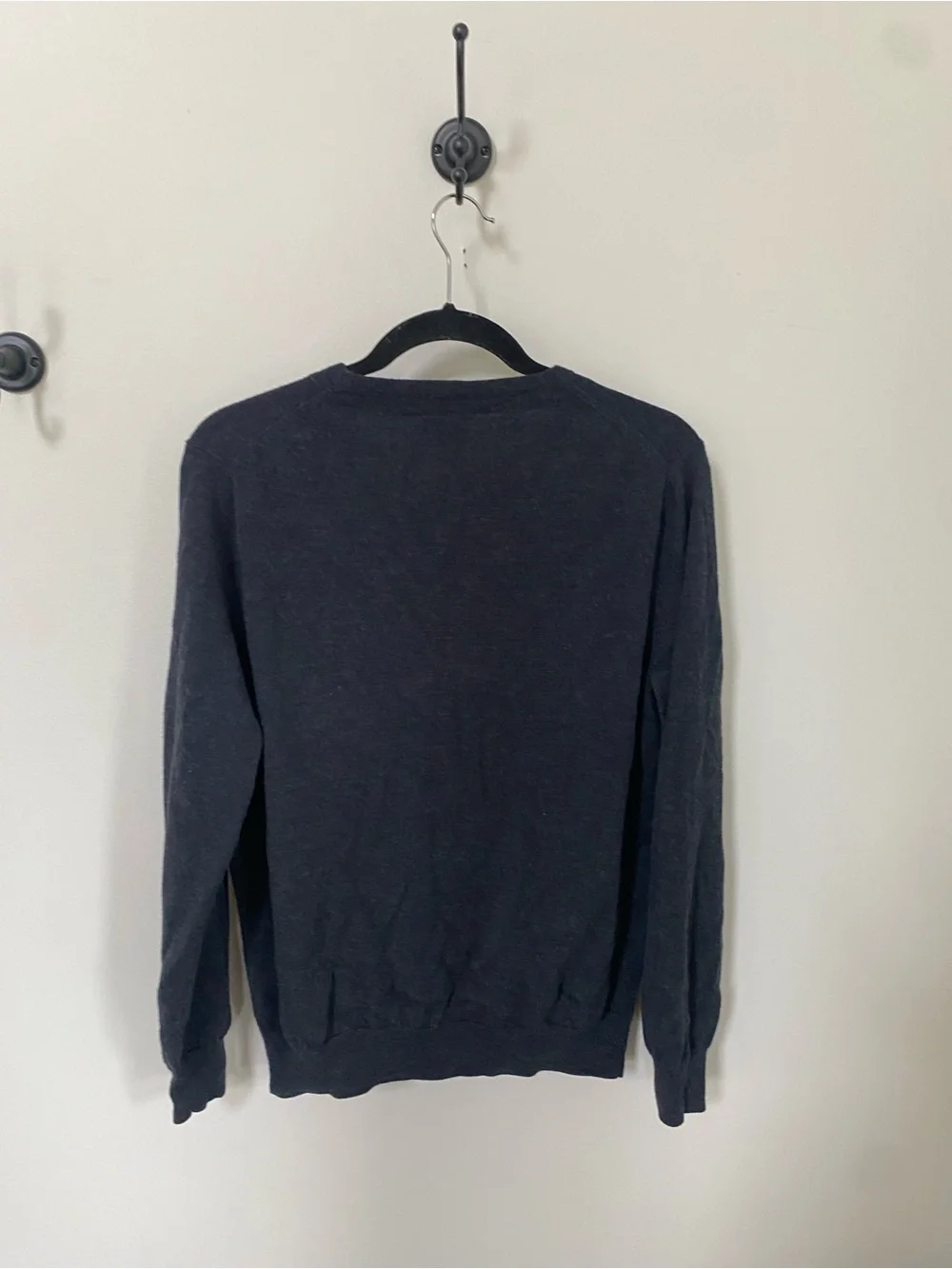J.Crew Classic Heather Black Merino Wool Women’s Cardigan SZ Medium